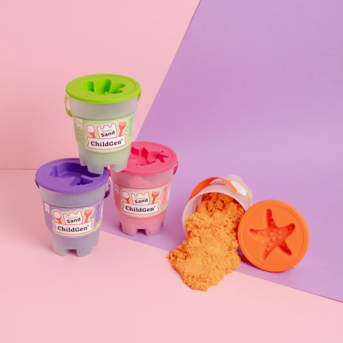 Sabbia magica 500gr con formina - ARANCIONE