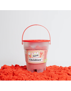 Sabbia magica 500gr con formina - ROSSA 2