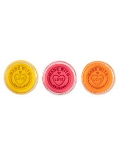 Set di 3 Barattoli di pasta modellabile Naturale - giallo,rosa,arancione