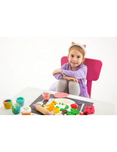 Set di 3 Barattoli di pasta modellabile Naturale - giallo,rosa,arancione 2