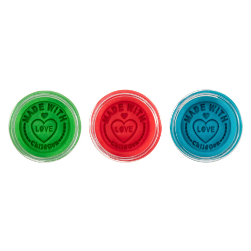 Set di 3 Barattoli di pasta modellabile Naturale - verde,blu,rosso Set di 3 Barattoli di pasta modellabile Naturale - verde,blu,rosso