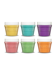 Set di 6 Barattoli di pasta modellabile Naturale Pastel - rosa,azzurro,verde,viola,giallo,arancio