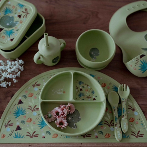 Ciotola con ventosa in silicone - Dinosauro Cracky Ciotola con ventosa in silicone - Dinosauro Cracky