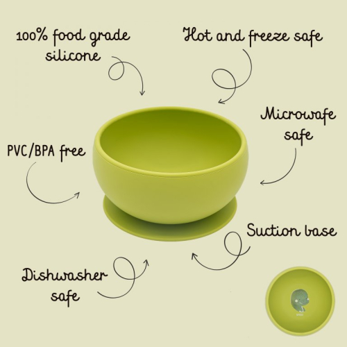 Ciotola con ventosa in silicone - Dinosauro Cracky Ciotola con ventosa in silicone - Dinosauro Cracky