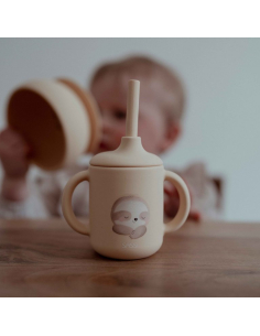 Bicchiere con cannuccia in silicone - Bradipo Gnawy 2