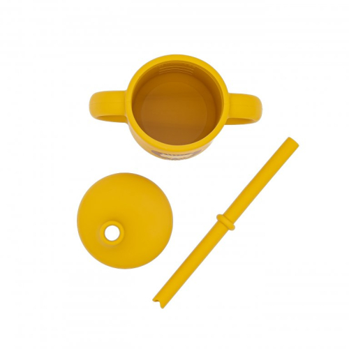 Bicchiere con cannuccia in silicone - Leone Chompy