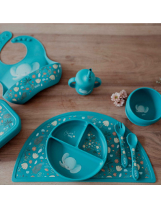 Bicchiere con cannuccia in silicone - Elefante Chewy 2