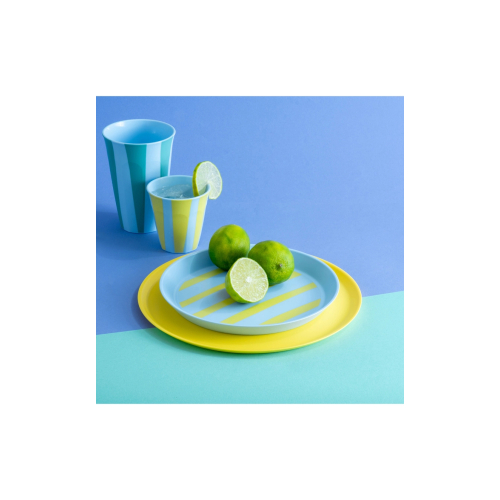 Piatto piccolo 20,5cm - NORA STRIPES AZZURRO