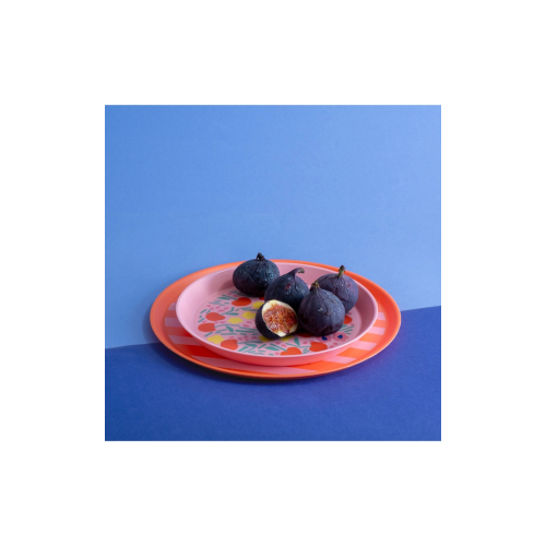 Piatto grande - NORA STRIPES CORALLO