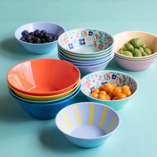 Ciotola S - NORA STRIPES AZZURRO