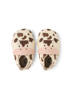 Soft Sole - Mooley Cow White Swan-Black Coffee