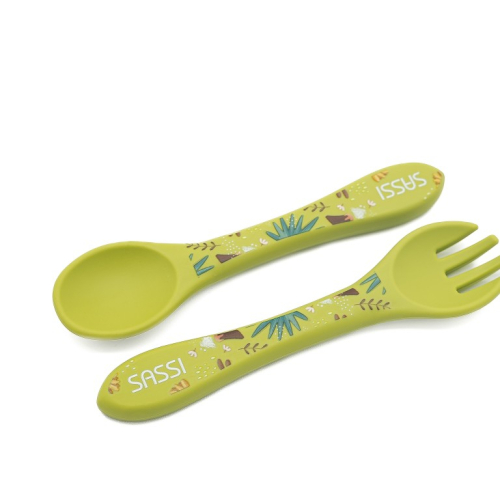 Posate in silicone - Dinosauro Cracky Posate in silicone - Dinosauro Cracky