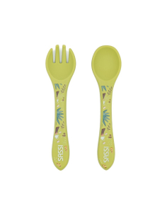 Posate in silicone - Dinosauro Cracky