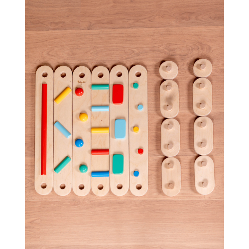 Percorso Sensoriale di Equilibrio Montessori - Sviluppo Psicomotorio - 2+ anni - in Legno