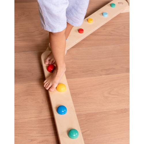 Percorso Sensoriale di Equilibrio Montessori - Sviluppo Psicomotorio - 2+ anni - in Legno