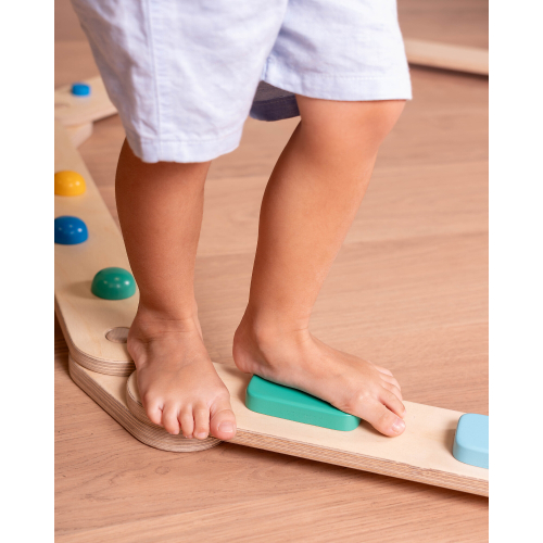 Percorso Sensoriale di Equilibrio Montessori - Sviluppo Psicomotorio - 2+ anni - in Legno
