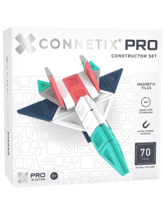 Connetix - Pacco Costruttori Pro - 70 pezzi - 100% Plastica ABS Atossica