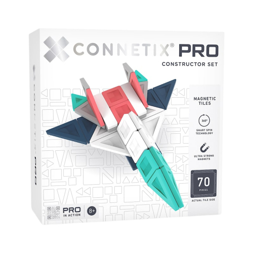 Connetix - Pacco Costruttori Pro - 70 pezzi - 100% Plastica ABS Atossica