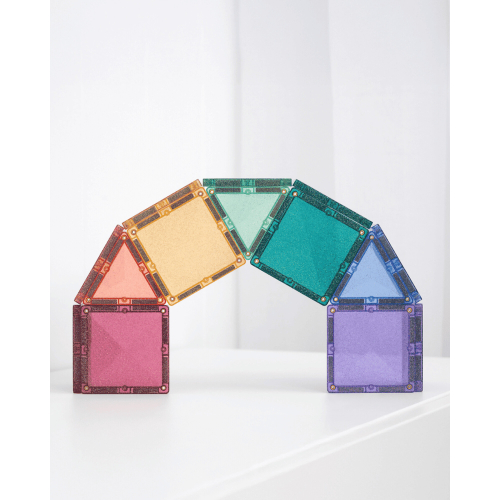 Connetix - Set Castello Glitter - 48 Pezzi - 100% Plastica ABS Atossica