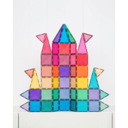 Connetix - Set Castello Glitter - 48 Pezzi - 100% Plastica ABS Atossica