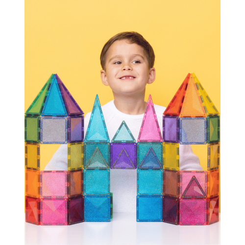 Connetix - Set Castello Glitter - 48 Pezzi - 100% Plastica ABS Atossica
