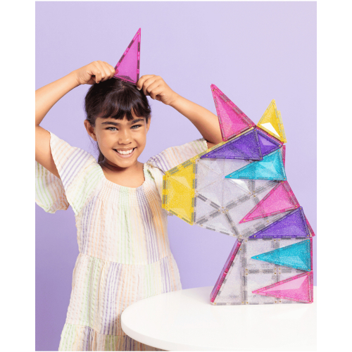 Set Unicorno Glitter - 56 Pezzi - 100% Plastica ABS Atossica