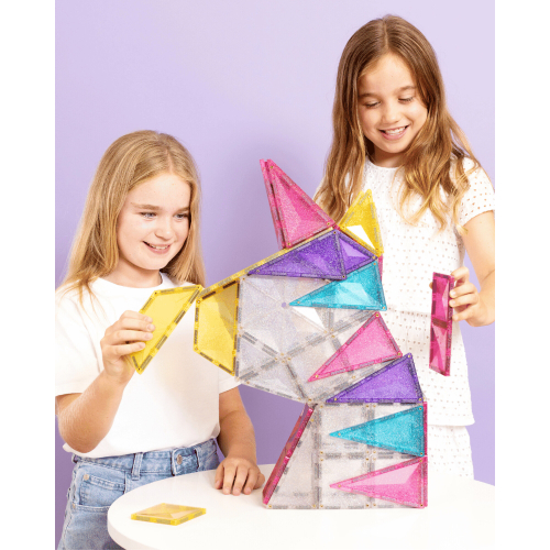 Set Unicorno Glitter - 56 Pezzi - 100% Plastica ABS Atossica