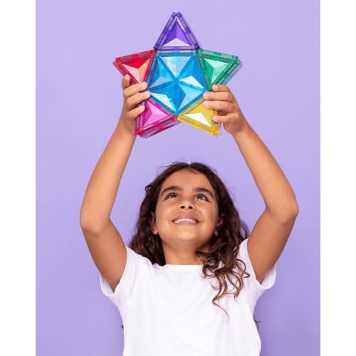 Connetix - 2 in 1 Set Costruzioni e Lampada Stella - 28 Pezzi - 100% Plastica ABS Atossica