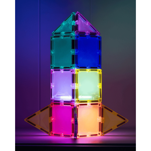 Connetix - 2 in 1 Set Costruzioni e Lampada Stella - 28 Pezzi - 100% Plastica ABS Atossica