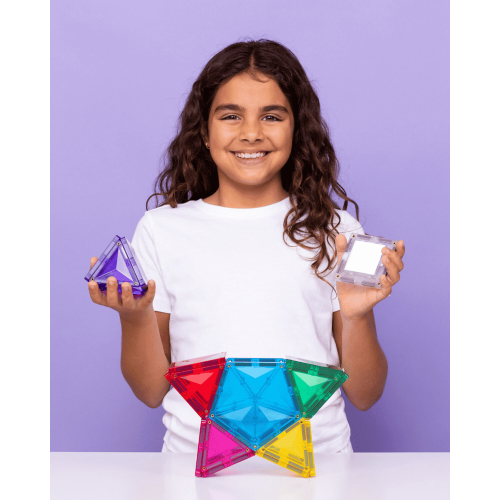Connetix - 2 in 1 Set Costruzioni e Lampada Stella - 28 Pezzi - 100% Plastica ABS Atossica