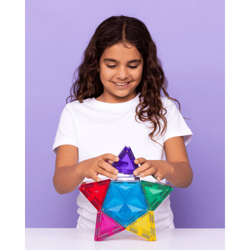 Connetix - 2 in 1 Set Costruzioni e Lampada Stella - 28 Pezzi - 100% Plastica ABS Atossica