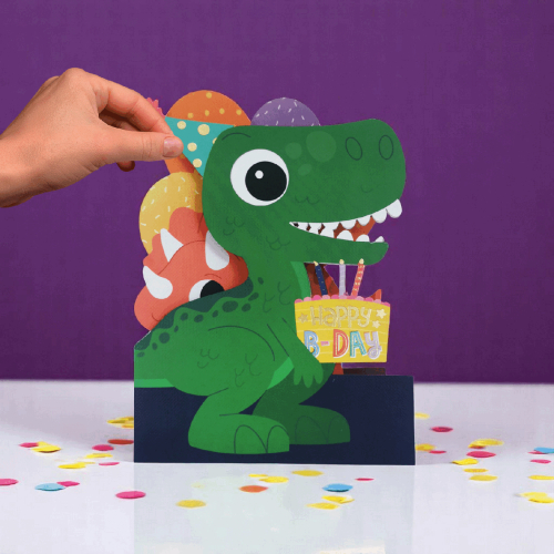 Biglietto auguri  Jiggly Eyes Dino Biglietto auguri  Jiggly Eyes Dino