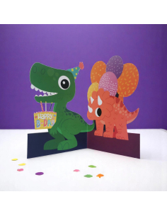 Biglietto auguri  Jiggly Eyes Dino 2