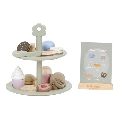 Alzata porta dolci in legno