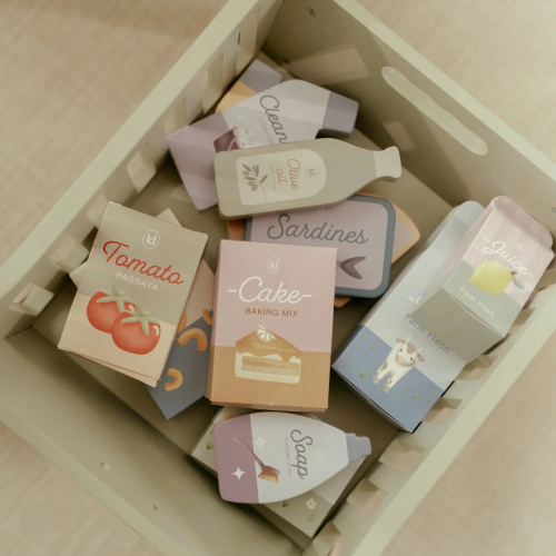 Carrello della spesa in legno