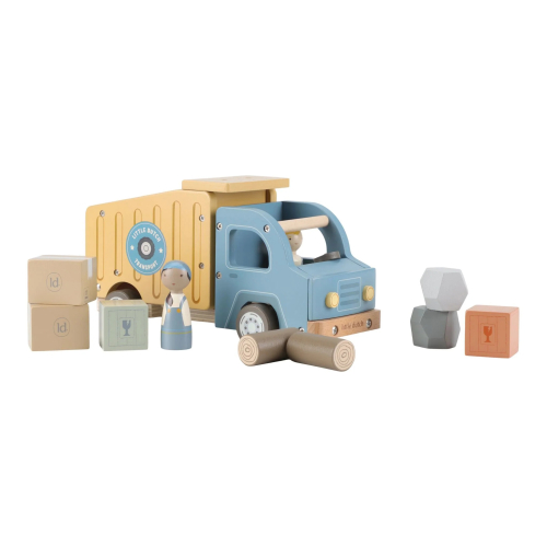 Camion ribaltabile in legno con personaggi