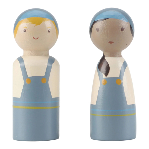 Camion ribaltabile in legno con personaggi