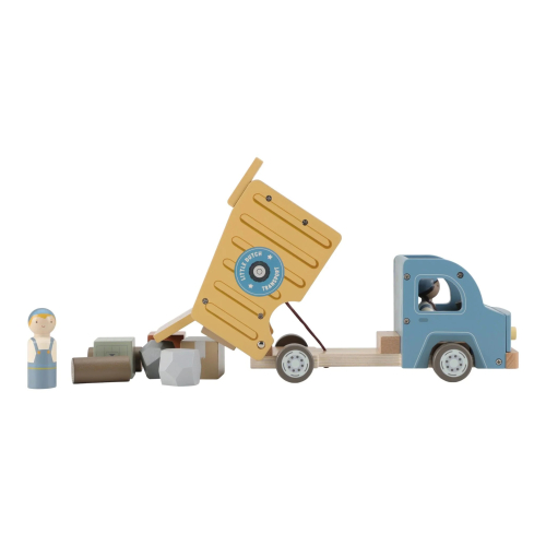Camion ribaltabile in legno con personaggi