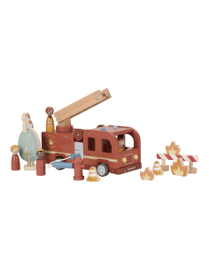 Grande camion dei pompieri in legno