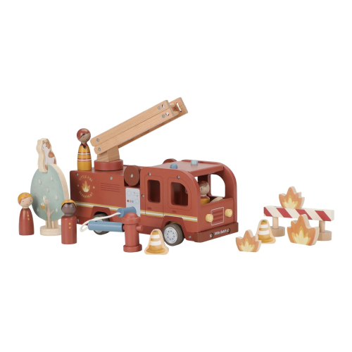 Grande camion dei pompieri in legno