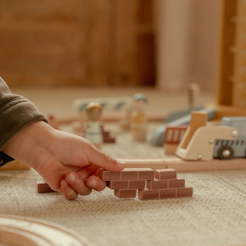 Set gru con binari del trenino