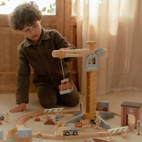 Set gru con binari del trenino