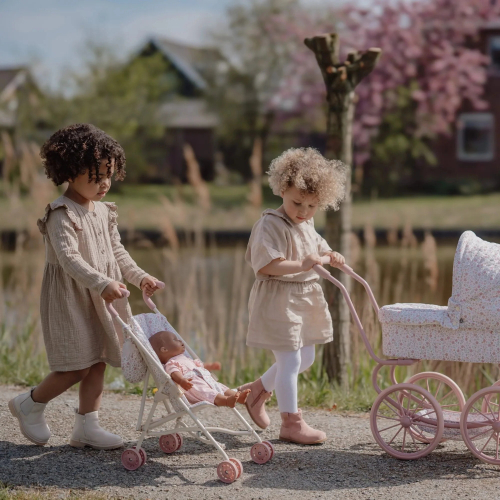 Passeggino in metallo per bambole - Flowers & Butterflies