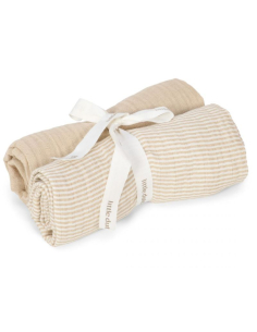 Mussole Set 2 pezzi 70x70cm - Pure Beige