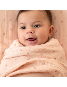 Swaddle 120x120 cm - Pure Blossom Pink 2