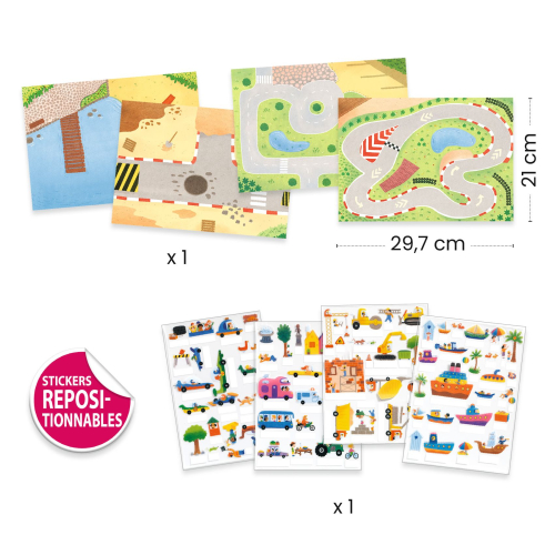 Lift-Up Stickers - I veicoli - adesivi riposizionabili