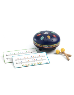 TAMBURO - Metal Drum - Strumento a percussione in metallo per bambini - Blu