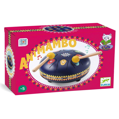 TAMBURO - Metal Drum - Strumento a percussione in metallo per bambini - Blu