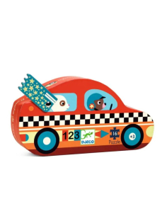 Puzzle Silhouette - La macchina da corsa - 16 pezzi