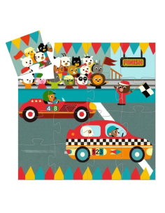 Puzzle Silhouette - La macchina da corsa - 16 pezzi 2